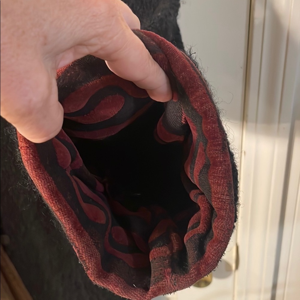 Ooak Canvasbacks Patchwork Wool Black/Red Teddy H… - image 8